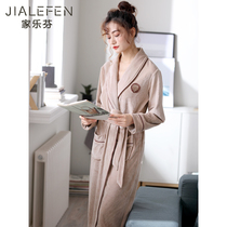 women's autumn winter warm island fleece long spring autumn pajamas large size coral fleece thin bathrobe morning robe