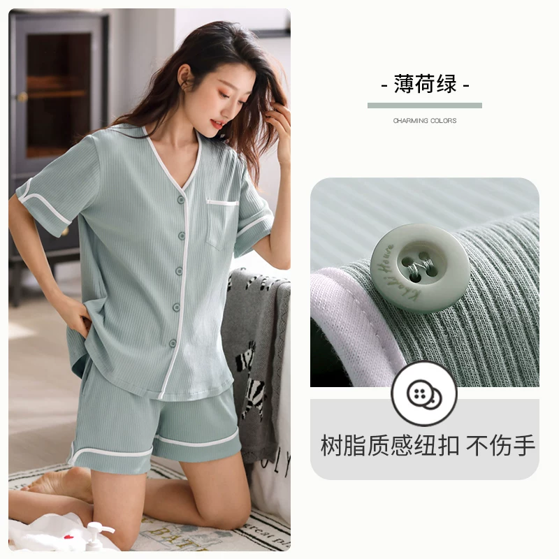 Пижама для отдыха из семейного набора Summer pijama, тонкие шортики, кардиган, комплект, с коротким рукавом
