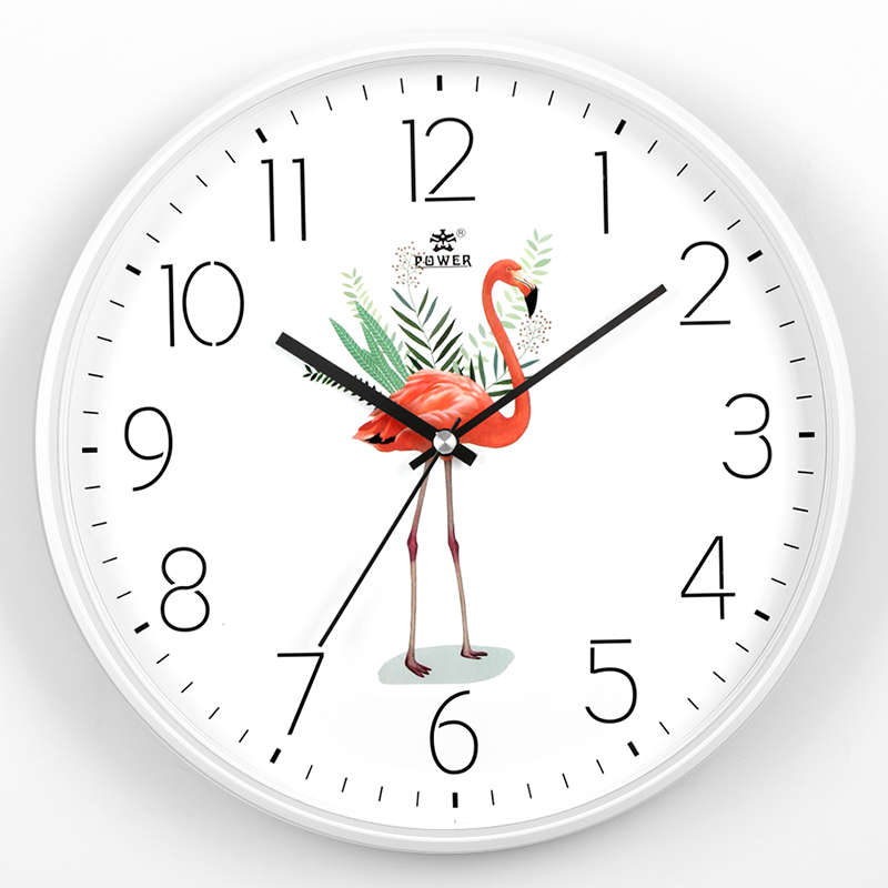 Overlord clock home living room sweeping second mute wall clock round simple clock bedroom creative pattern quartz clock