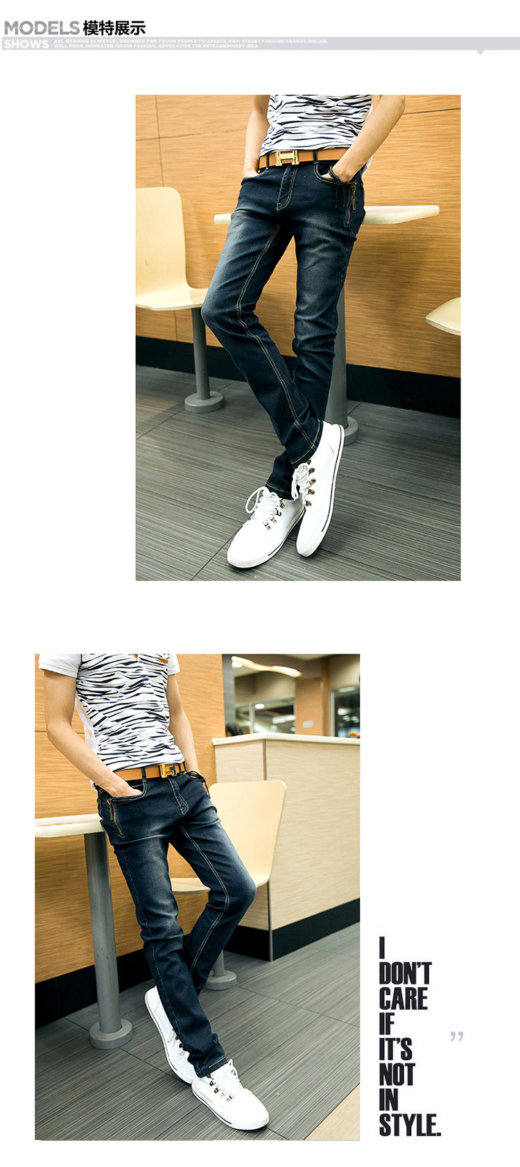 Jeans pour adolescent pieds Slim JOHNSON YUEDA - Ref 1462555 Image 11