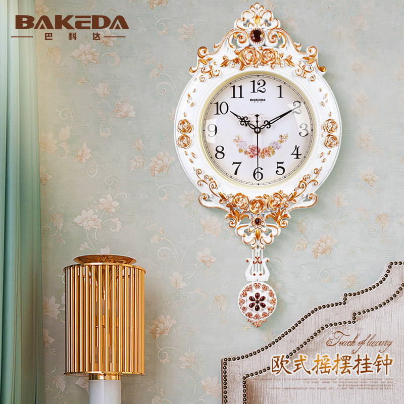 Eurostyle watches & clocks creative hanging clock rocking bell retro hanging table muted living-room quartz clock home fashion bedroom clock