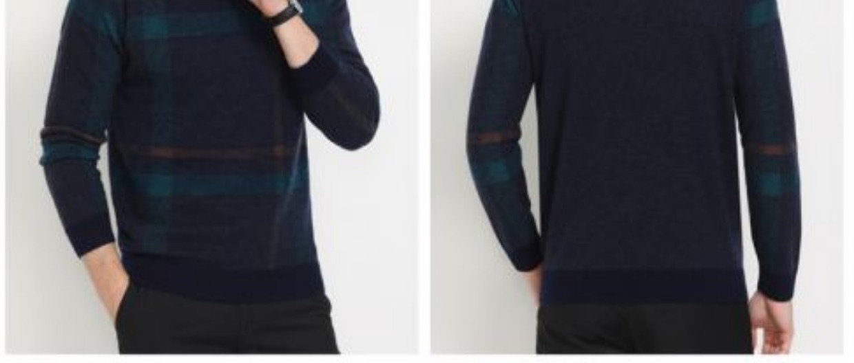 2018 mùa thu và mùa đông áo len cashmere mới nam cổ tròn mùa đông dày cashmere trung niên chạm đáy len len len nam áo cổ lọ nam