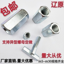 Screw connection nut Hexagon extension nut Joint nut M5M6M8M10M12M14M16M18-M30