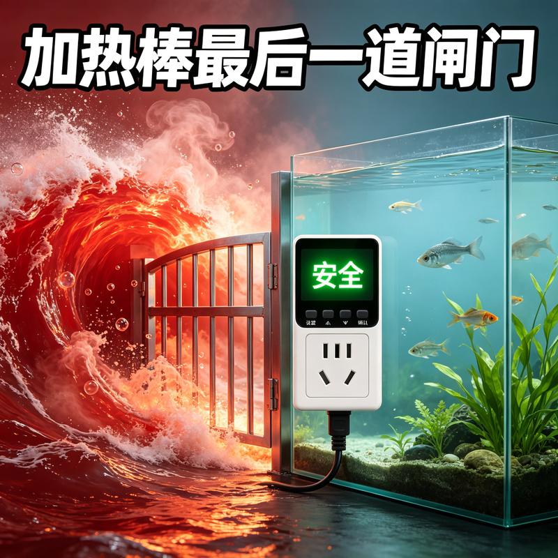 Smart Fish Tank Thermometer Socket Temperature Control Switch Temperature Control Pet Heating Thermostat Fully Automatic