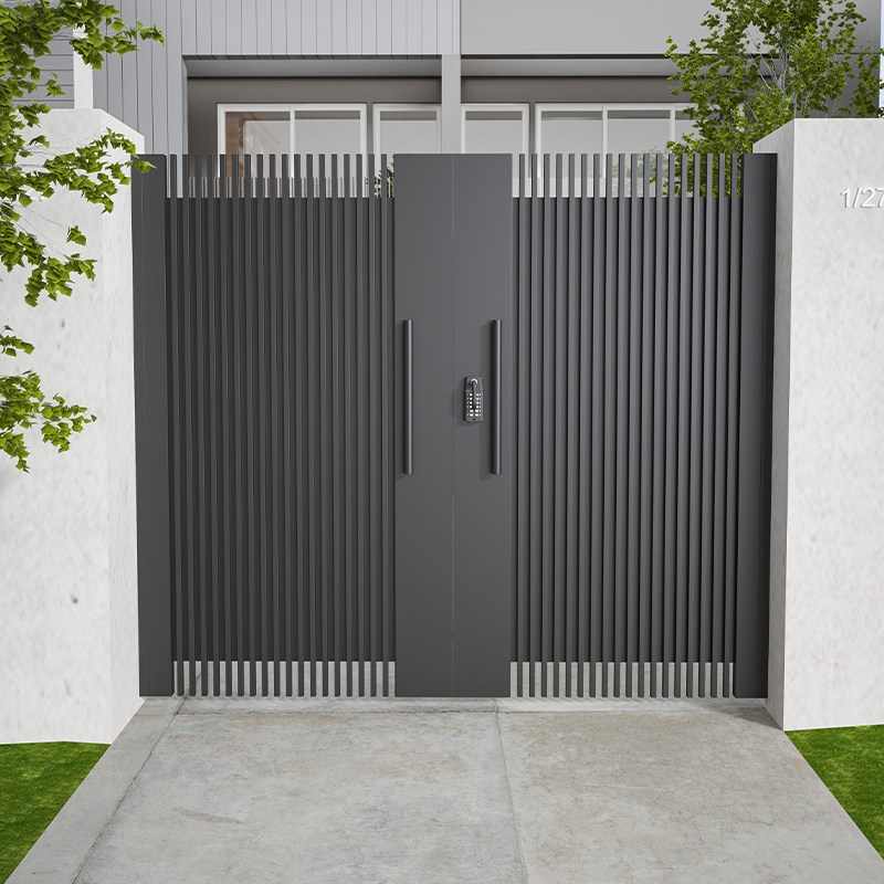 Iron Art Gate Countryside Patio Door villas Double Kaiguan Shutter Door Modern Simplicity Chinese Stainless Steel Garden Entrance Doors
