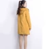 Áo khoác len mới mùa đông mỏng nữ LE252 trùm đầu giữa áo len ấm áp cho mẹ - Trung bình và dài Coat