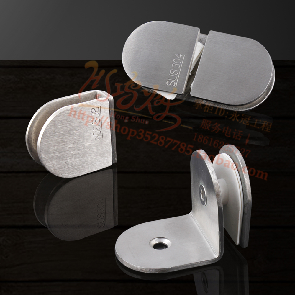Shower room glass clip hardware partition accessories fixed code stainless steel 304 fixed clip multi-gauge foot thickness 3MM-Taobao
