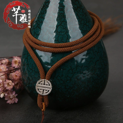 芊雅 Подвеска, ремешок, ожерелье из шнура подходит для мужчин и женщин, серебро 925 пробы, простой и элегантный дизайн, женский стиль