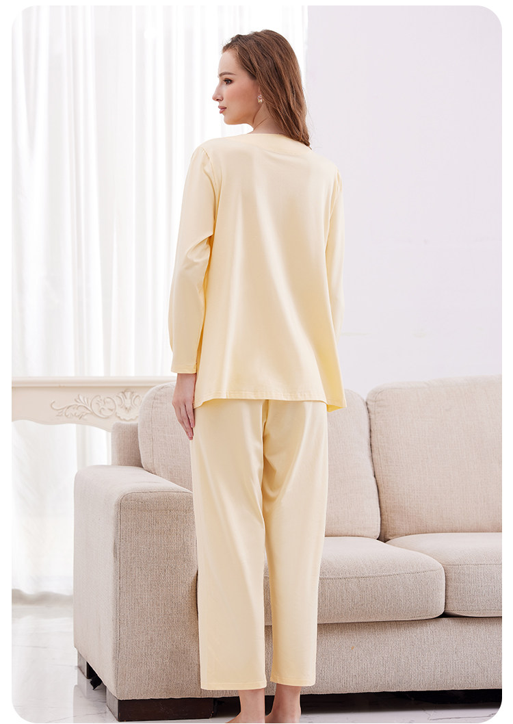 Postpartum Clothing, Summer Pure Cotton Thin Style, Sweat-Absorbent, Postpartum, with Breast Pads, Maternity Pajamas, Short-Sleeved, Breastfeeding — 22
