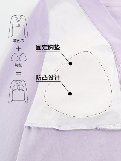 月子服秋冬产后纯棉哺乳衣春秋单件上衣孕妇睡衣带胸垫喂奶家居服