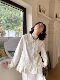 Island Diary French Lazy Girl 2024 Early Spring New Lace Shirt Layered Cake Shirt