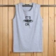 Áo thể thao đặc biệt hàng ngày áo thun nam tay áo cotton thoáng khí rộng vai mùa hè thanh niên buông thả - Áo vest cotton áo ba lỗ gym