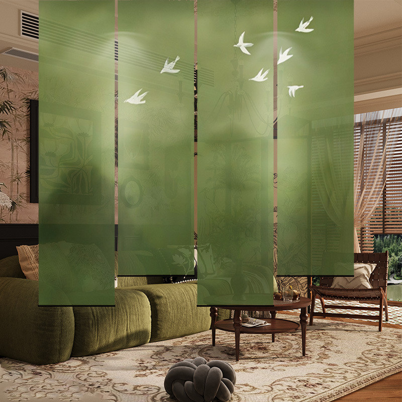 Roller Blinds with a Vintage Style, Featuring a Flying Crane Screen, Soft Partition for Small Apartments, Sunshade Decoration for Living Room and Bedroom, Adjustable Type Roller Blinds with a Vintage Style, Featuring a Flying Crane Screen, Soft Partition for Small Apartments, Sunshade Decoration for Living Room and Bedroom, Adjustable Type