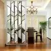 Art glass Simple entrance Modern double-sided translucent craft glass partition aisle background door black and white