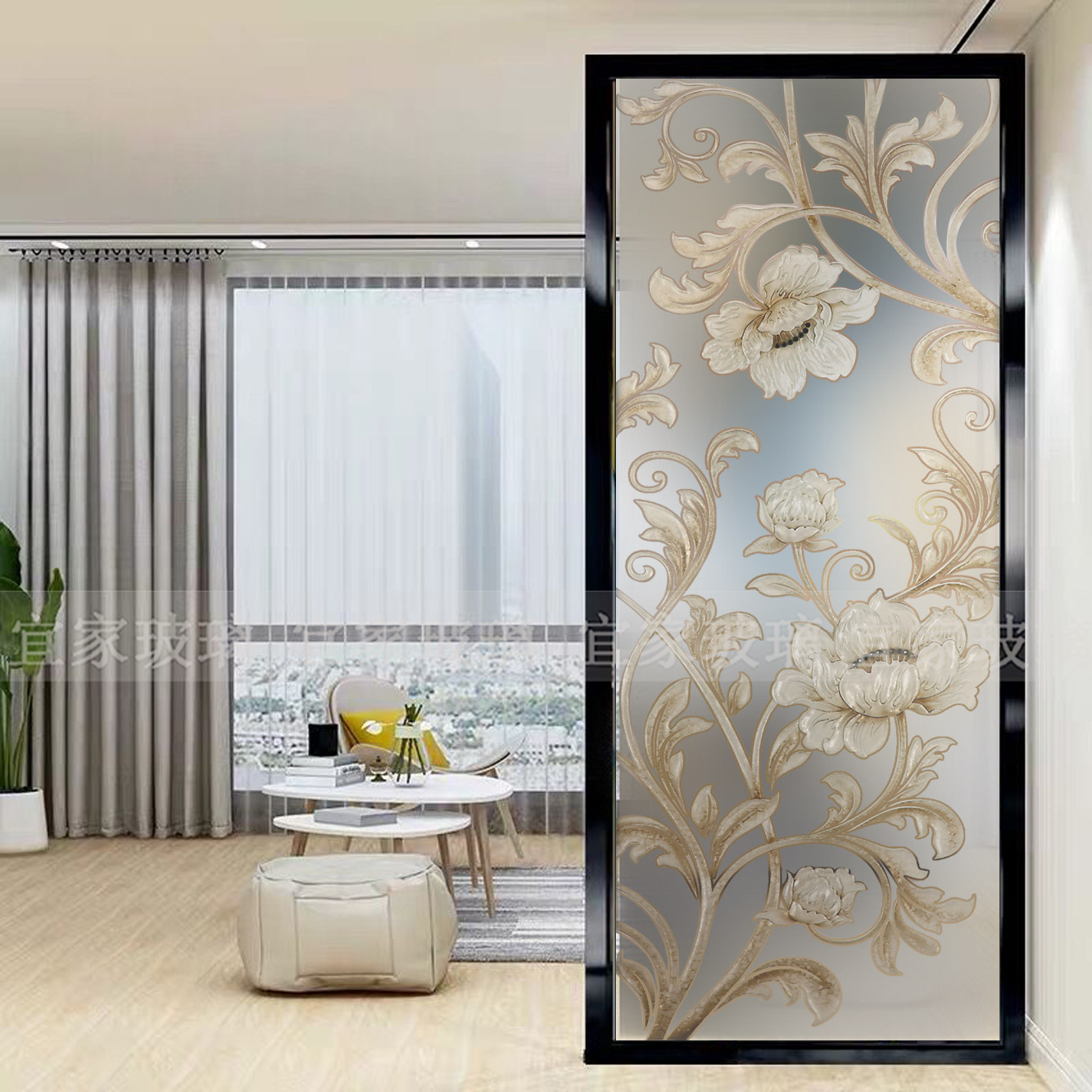 Shanghai Art Glass Xuanyanjunjo Light Luxury Modern Different Screen Shoes Cabinet Entry Process Glass