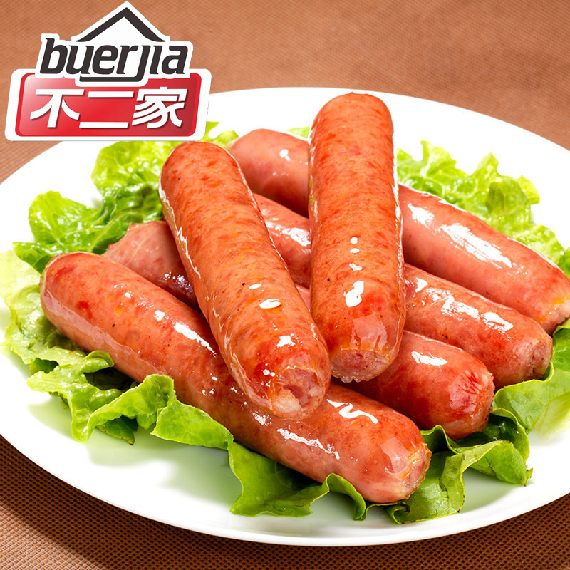 (Factory price direct sales) Buerjia high-quality fresh meat sausage Taiwan-style pure meat sausage commercial whole box can be approved