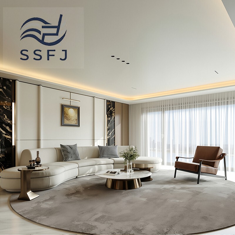 Modern Minimalist Hotel Reception Area Sofa, Beauty Salon Curved Sofa Set, Sales Office Model Room Living Room Sofa