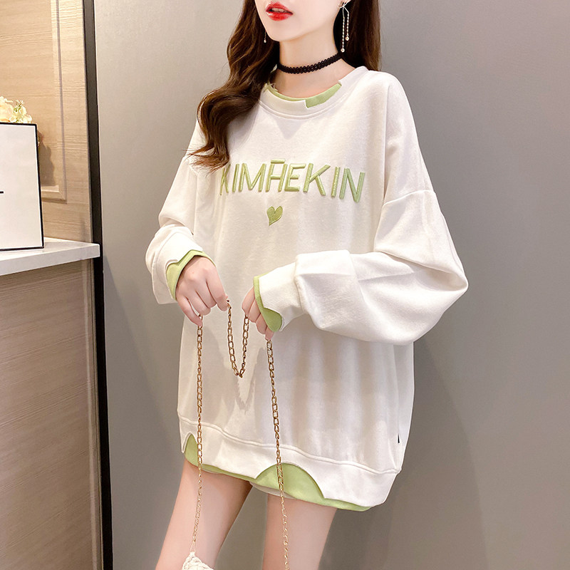 Autumn Clothing Short PREGNANT WOMAN LONG SLEEVE THICK COTTON T FEMALE LARGE SIZE EASY BLOUSES SPRING AUTUMN GESTATION WOMAN CLOTHING AUTUMN WINTER PLUS SUEDE LITTLE SUBS