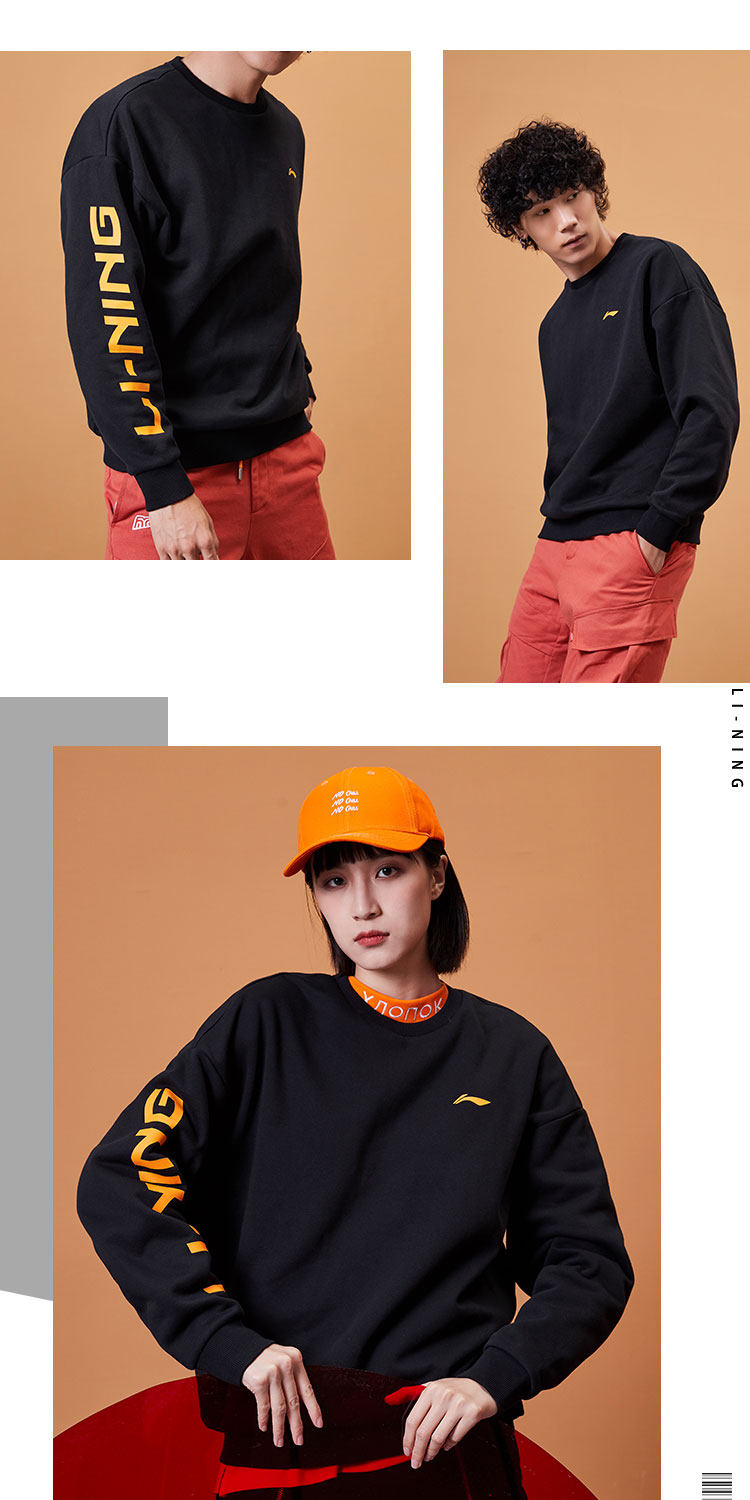 Li Ning, утепленная зимняя толстовка с капюшоном, спортивный костюм, куртка, с вышивкой 
