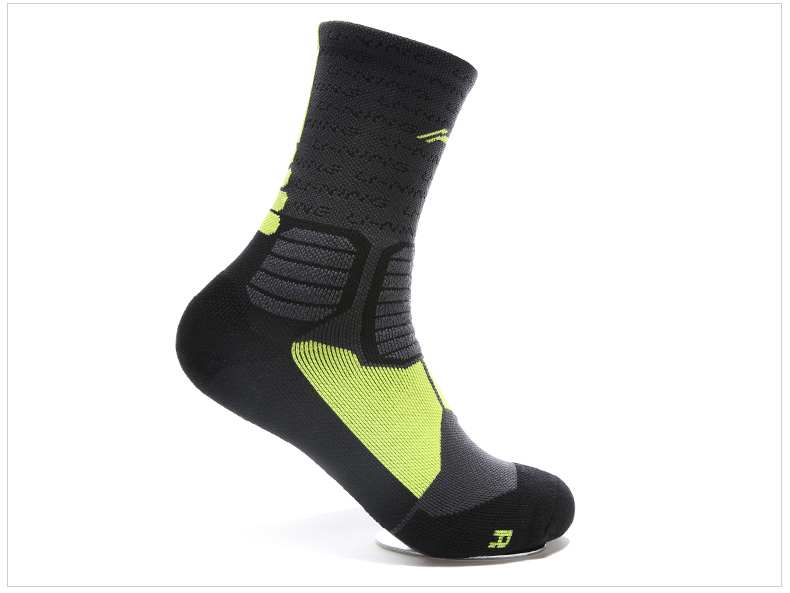 Li Ning vớ bóng rổ độ ẩm wicking vớ thể thao trong vớ thở vớ đàn hồi vớ nam tất dài qua đầu gối cho nữ