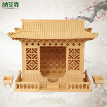 Na Aisen solid wood shrine Guan Gong Shen Tai Guanyin Bodhisattva for Taiwan Buddha cabinet Wood carved God of wealth Cabinet Shrine