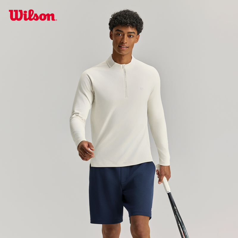 [Winning Series] Wilson Wilson's New Fall 26 Men's Half-Zip Tennis Sports Long-Sleeved T-Shirt