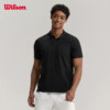 Wilson Official Summer Men's Sports Fly-Knit Technology Skin-Friendly Soft Tennis Knit Short-Sleeve Polo