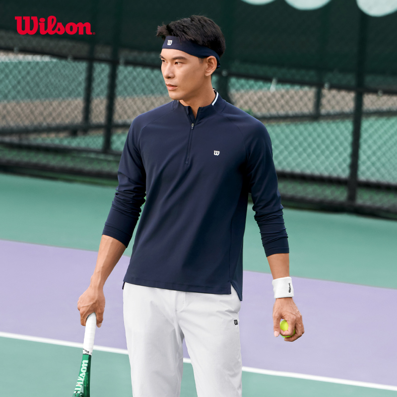 [Winning Series] Wilson Wilson's New Fall 26 Men's Half-Zip Tennis Sports Long-Sleeved T-Shirt