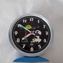 Anshan Watch Factory Dancing snake nostalgic collection horseshoe watch full copper movement mechanical alarm clock width of about 12 cm