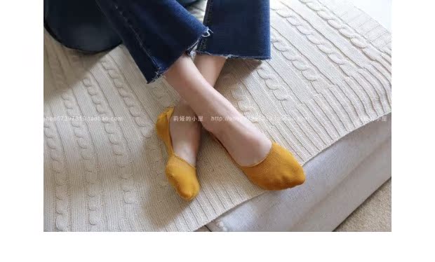 4 cặp thư! Vớ cotton sinh thái không thể rơi với miệng nông vớ vô hình vớ nữ mùa xuân hè Tất vớ thể thao Hàn Quốc tất đùi
