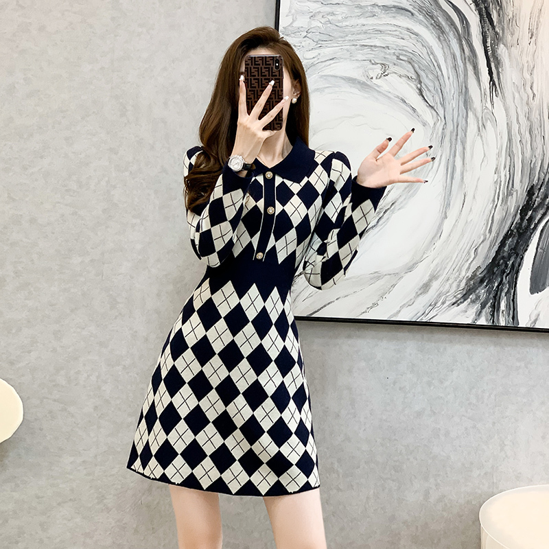 Autumn Clothing 2026 New Style Small Chanel-Style French High-End Long-Sleeved Knitted Dress for Women, Autumn and Winter Petite Sweater Dress Autumn Clothing 2026 New Style Small Chanel-Style French High-End Long-Sleeved Knitted Dress for Women, Autumn and Winter Petite Sweater Dress
