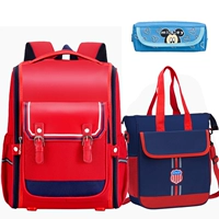 Маленький красный пенал для школьников, сумка для учебы, 1-3 года