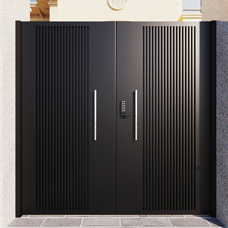 Custom iron door Courtyard Portal External Villa Garden Door Modern Yard Gate Double Door Single Open Fence Small Door