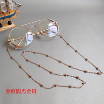 Net Red childrens round chain glasses boys and girls styling personality fashion street photography flat mirror tide