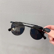 New childrens retro sunglasses girls reflective summer UV sunglasses boys show glasses tide