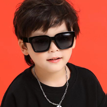 Children square personality Silicone Glasses Kid Polarized Sunglasses Boy UV-UV Then Fashion Sunglasses Tide