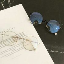 Korean childrens glasses casual metal frame children flat round frame glasses boys and girls baby decoration parent-child mirror