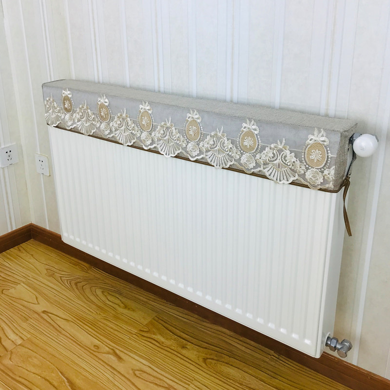 Radiator dust cover Lace embroidered cover Heating dust and smoke black cover Old-fashioned radiator decorative cover