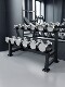 Pure Steel Electroplated Dumbbells 2.5~25kg Six/Ten Sets of Dumbbell Racks for Home Gym Commercial Strength Training