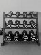 Six Sets of 2.5~15.3kg-Tier Dumbbell Racks, Model House Mezzanine Floor Decoration Design, Fitness Equipment