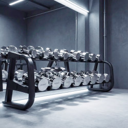 Pure Steel Electroplated Dumbbells 2.5~25kg Six/Ten Sets of Dumbbell Racks for Home Gym Commercial Strength Training