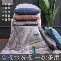 Water washing cotton pillow quilt dual-purpose cotton nap pillow sofa bed head large cushion by car air conditioning spring and autumn quilt