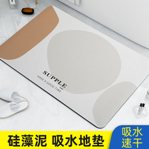 Nordic light extravagant mud bathroom absorbent floor mat shower room toilet door non-slip mat bathroom foot mat