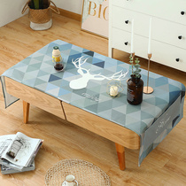 Tea table cloth waterproof anti-scalding fabric cotton linen hipster modern simple living room tea table cloth Nordic rectangular