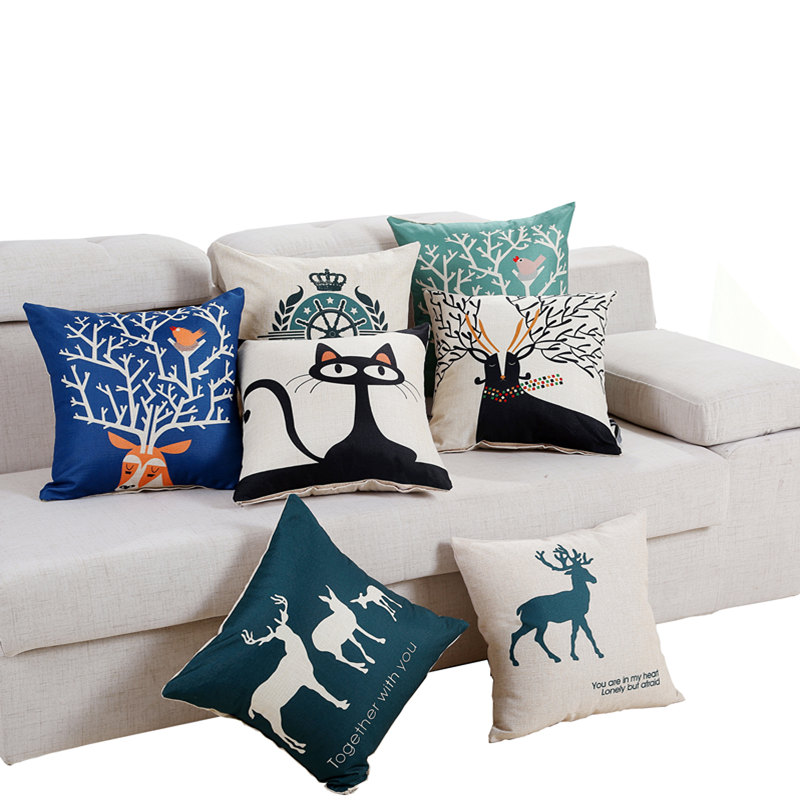 Nap Artifact Cartoon Sofa Pillow Lumbar Pillow Car Cushion Headrest Oxford Pillow Pillow Pillow Custom