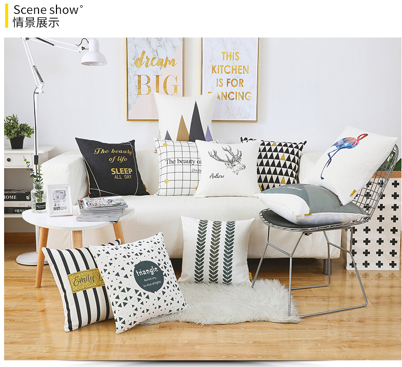 Sofa Bắc Âu gối đệm đệm phòng khách văn phòng ngủ trưa gối không có lõi ghế lớn lưng nam và nữ gối và mền 2 trong 1