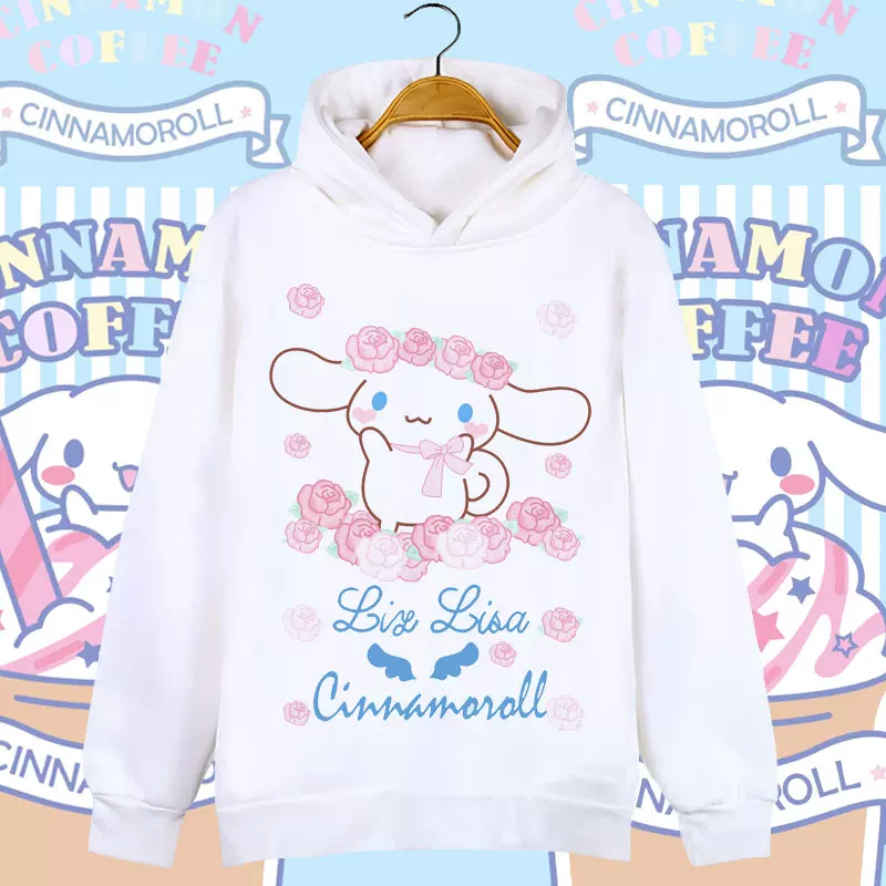 Милая толстовка-худи для мужчин и женщин для студентов, Cinnamoroll, семейный стиль