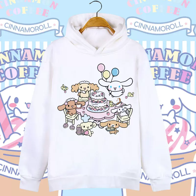 Милая толстовка-худи для мужчин и женщин для студентов, Cinnamoroll, семейный стиль