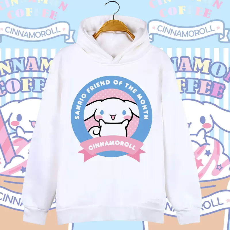 Милая толстовка-худи для мужчин и женщин для студентов, Cinnamoroll, семейный стиль
