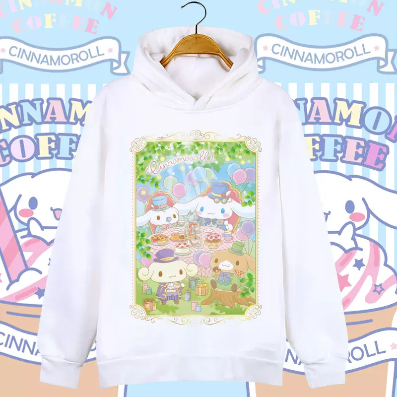Милая толстовка-худи для мужчин и женщин для студентов, Cinnamoroll, семейный стиль